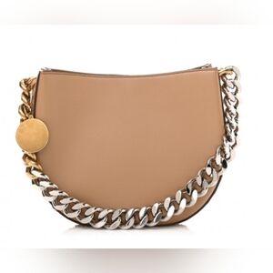 Stella McCartney Eco Alter Nappa Medium Frayme Shoulder Bag Sand